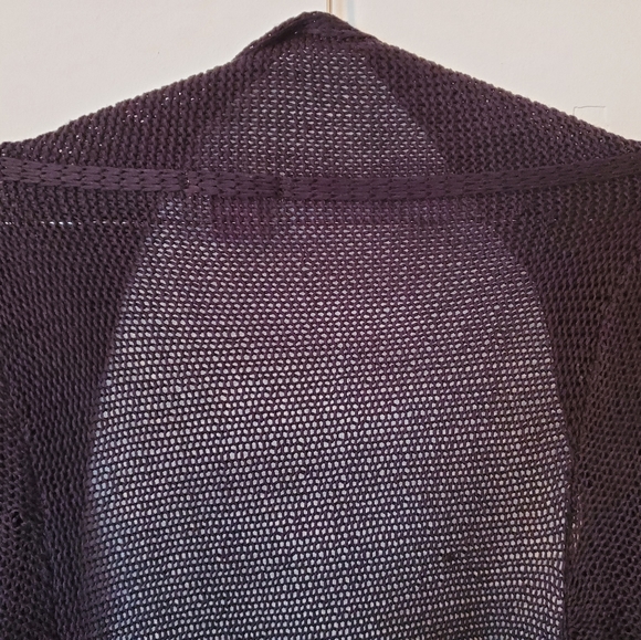 Selling Women's Black Long Sleeved Mesh Shawl With Tassles - Picture 3 of 10